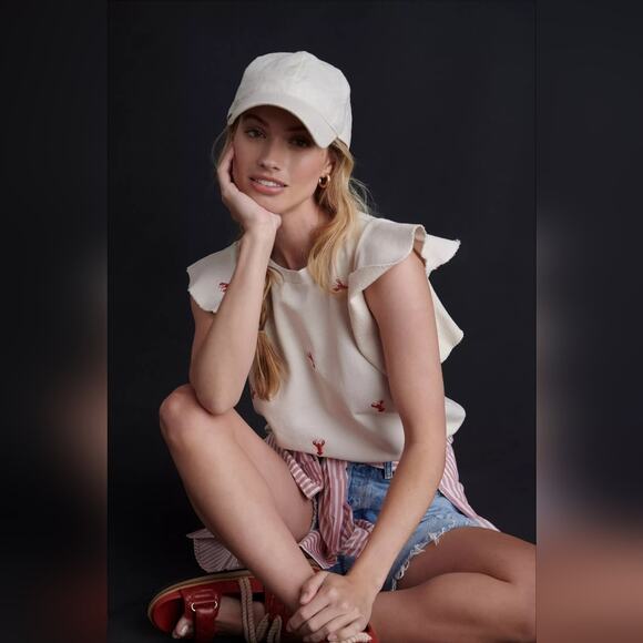 T.La White Top with Red Lobster Print - Picture 2 of 5